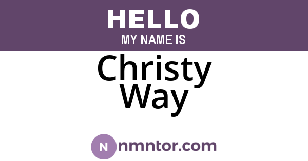 Christy Way