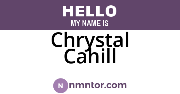 Chrystal Cahill