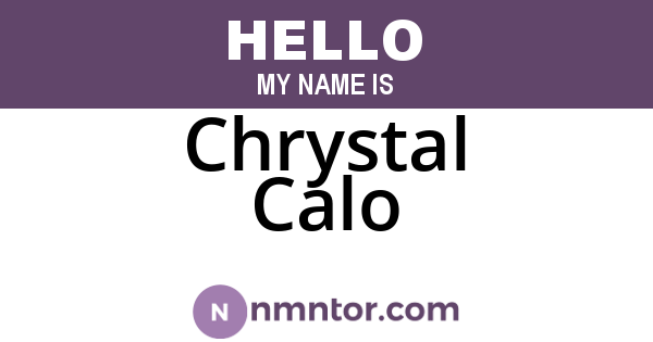 Chrystal Calo