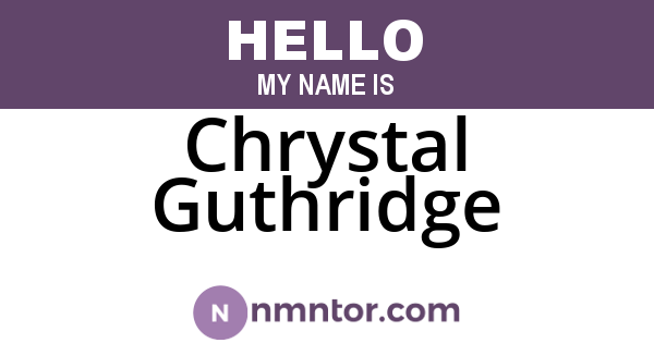 Chrystal Guthridge