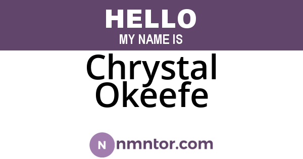 Chrystal Okeefe