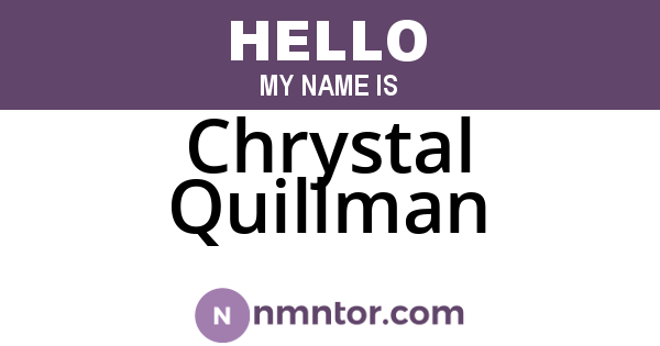 Chrystal Quillman