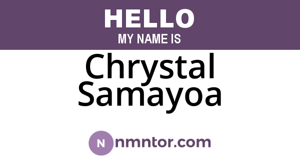 Chrystal Samayoa