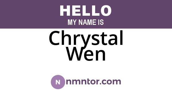 Chrystal Wen