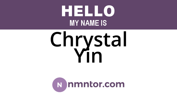 Chrystal Yin