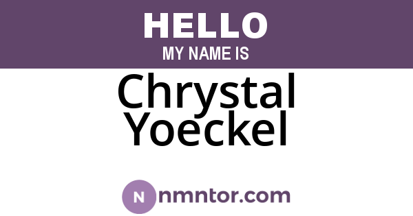 Chrystal Yoeckel