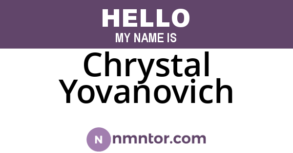 Chrystal Yovanovich