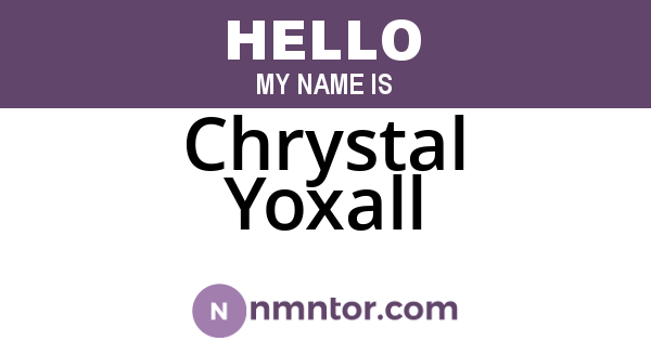 Chrystal Yoxall