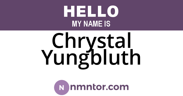 Chrystal Yungbluth