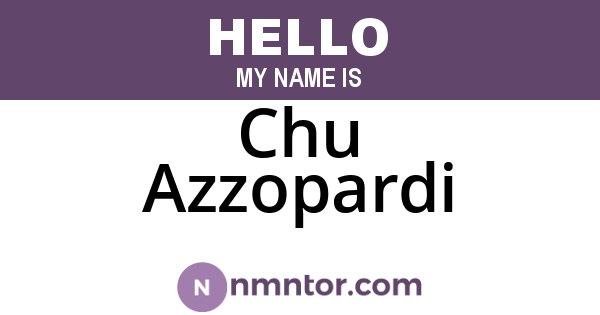 Chu Azzopardi