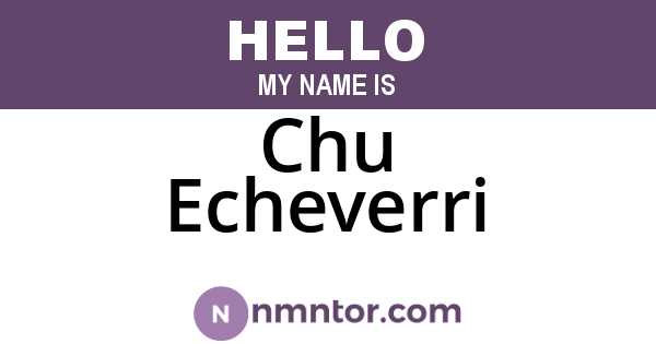 Chu Echeverri