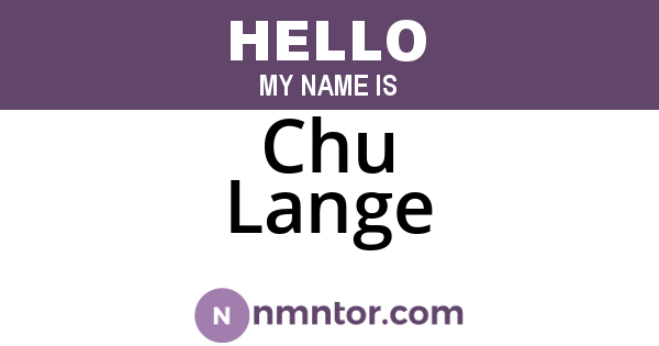 Chu Lange