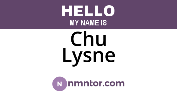 Chu Lysne