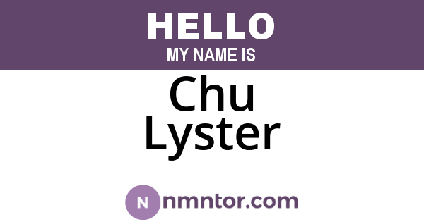 Chu Lyster
