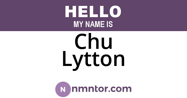 Chu Lytton