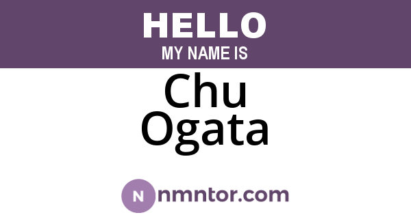Chu Ogata