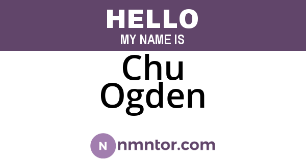 Chu Ogden