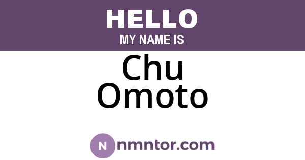 Chu Omoto