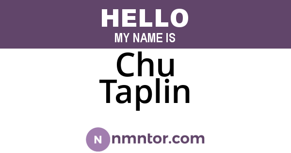 Chu Taplin