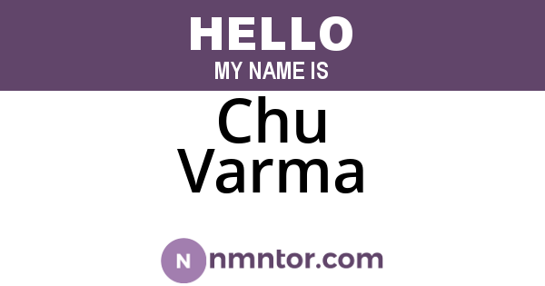 Chu Varma