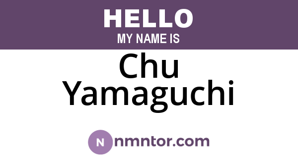 Chu Yamaguchi