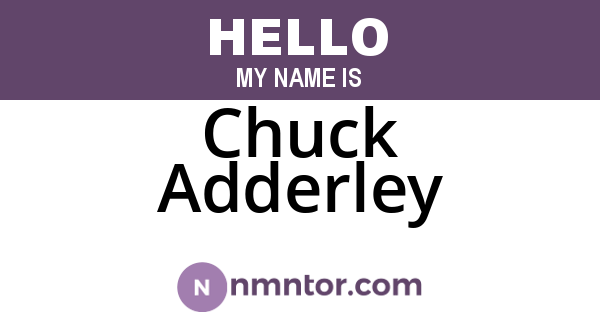 Chuck Adderley