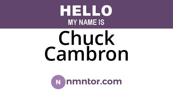 Chuck Cambron
