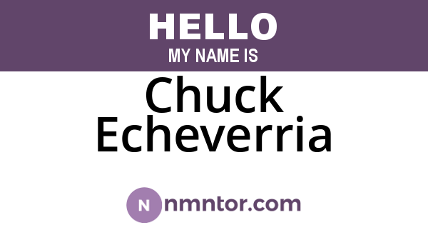 Chuck Echeverria
