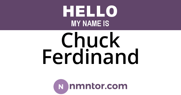 Chuck Ferdinand