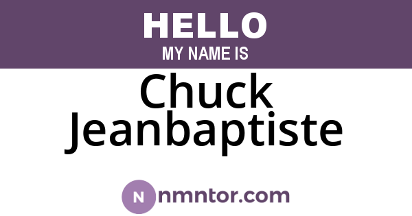 Chuck Jeanbaptiste