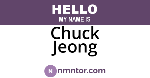 Chuck Jeong