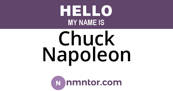 Chuck Napoleon