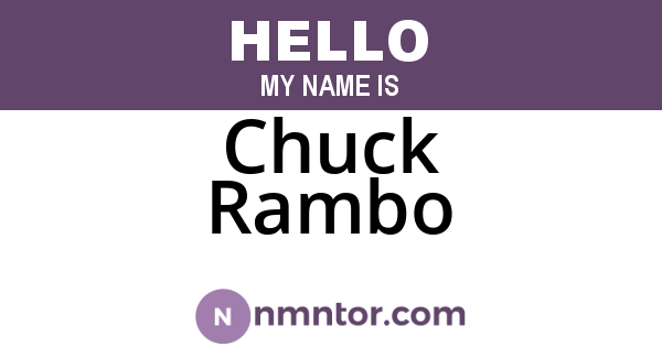 Chuck Rambo