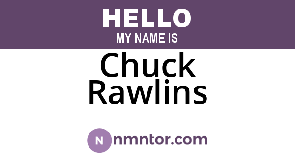 Chuck Rawlins