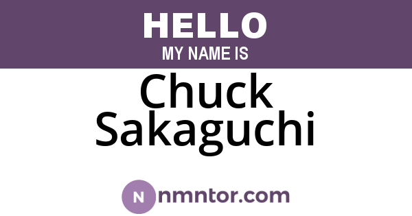 Chuck Sakaguchi