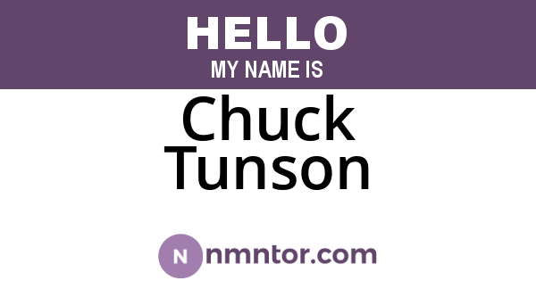 Chuck Tunson