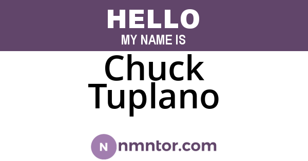 Chuck Tuplano