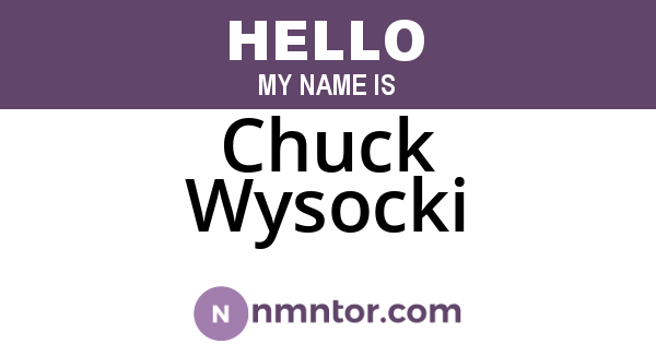 Chuck Wysocki