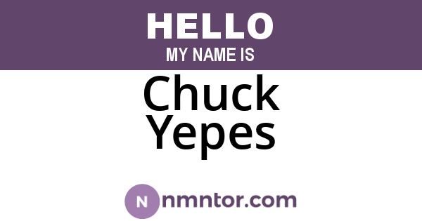 Chuck Yepes