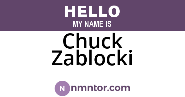 Chuck Zablocki