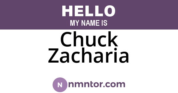 Chuck Zacharia