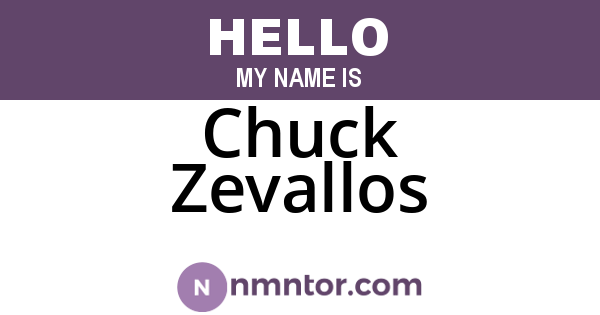 Chuck Zevallos