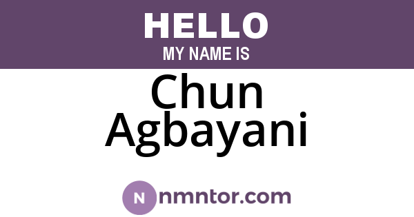 Chun Agbayani