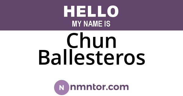 Chun Ballesteros