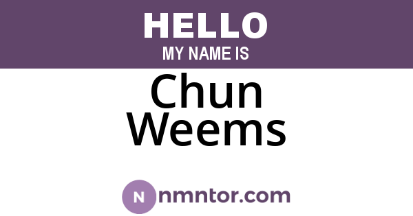 Chun Weems