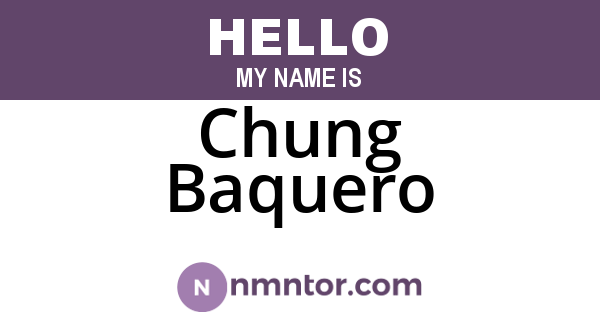 Chung Baquero