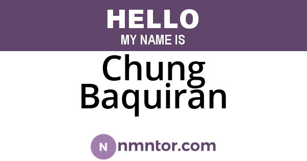 Chung Baquiran