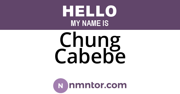 Chung Cabebe