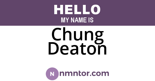 Chung Deaton
