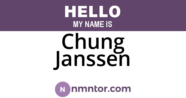 Chung Janssen